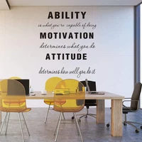 Inspirational Quotes Vinyl Wall Stickers Ability Motivation Attitude Decals Home Decor Office Quotations Art Mural