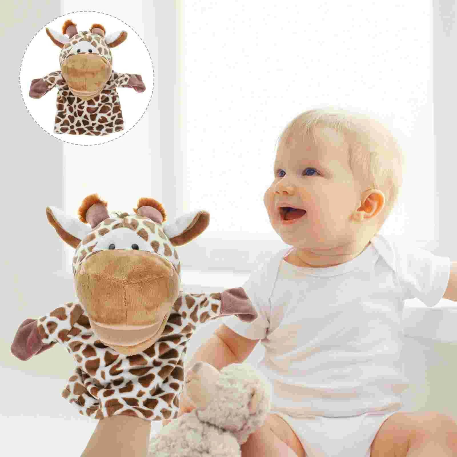 

Hand Puppet Early Education Toy Cartoon Deer Lovely Turtle Animals Kids Plush Interactive Parent-child