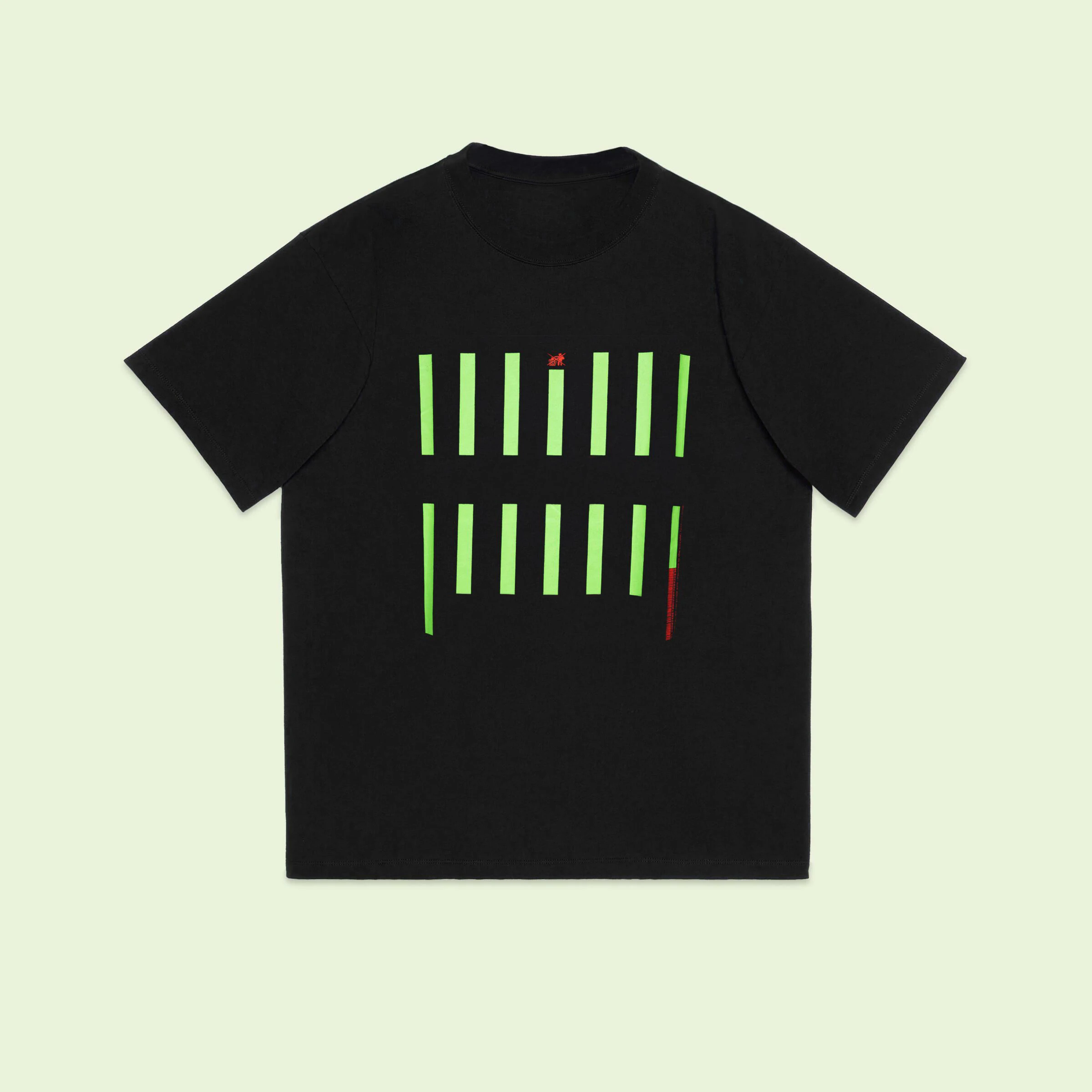 

Summer Men's Front Panel Vertical Strip Simple Letter Print Vintage Short Sleeve T-Shirt Couple