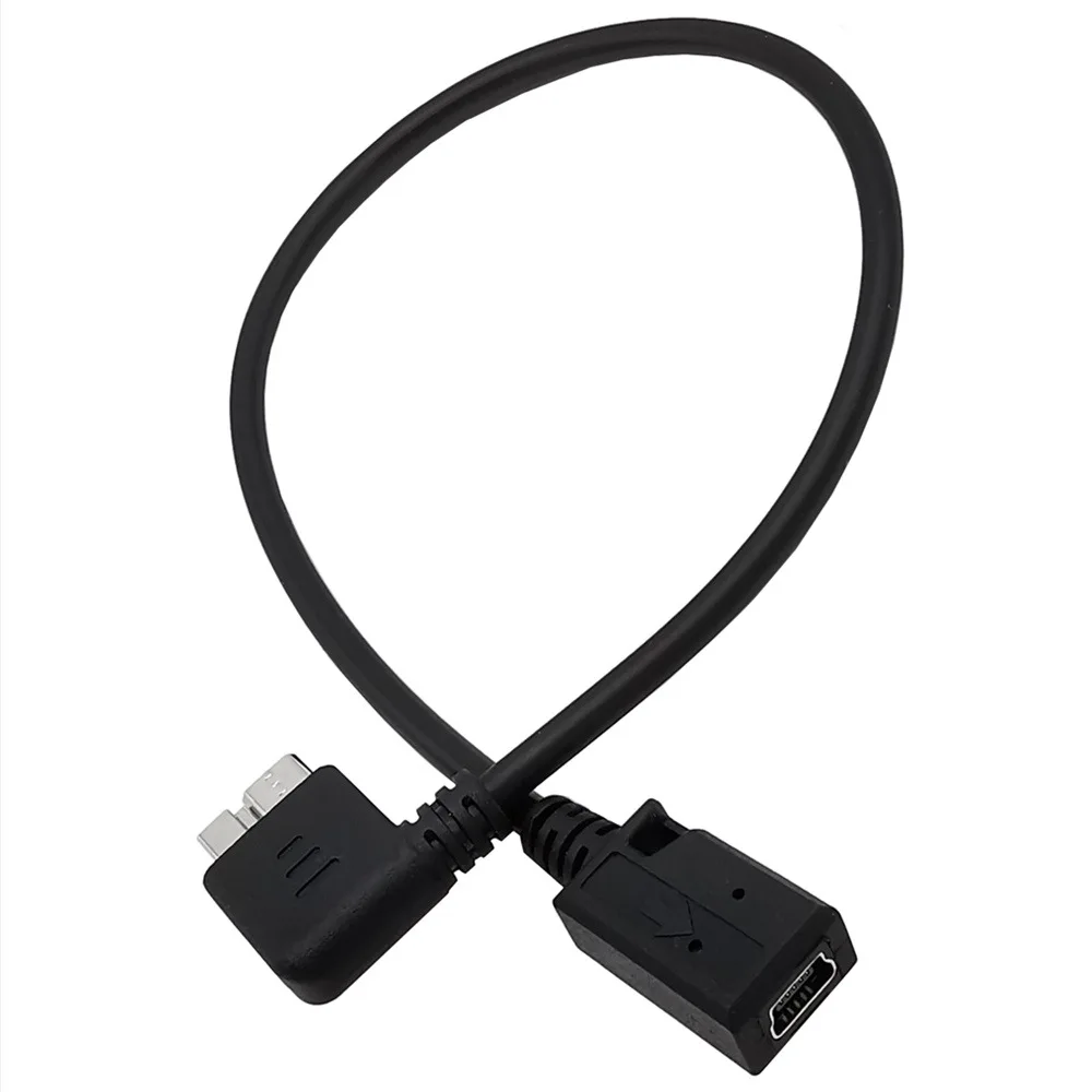 Дешевый USB 3 0 Micro B к Mini 5Pin женский короткий кабель для передачи данных адаптер