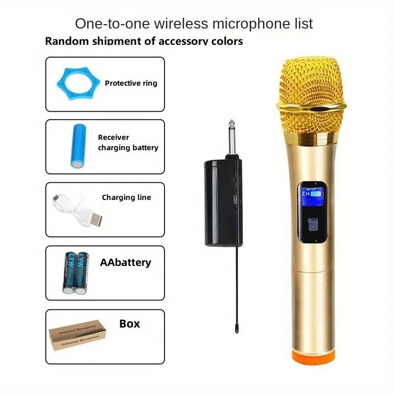 

Wireless Microphone - Duo Set for Home Singing, KTV, and Professional Outdoor Sound Systems