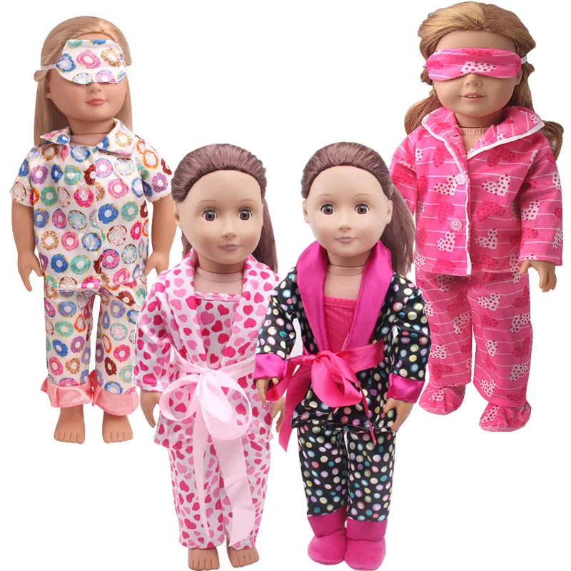 Комплект для ванной 4 шт./лот кофта + брюки халат тапочки костюм подходит кукол