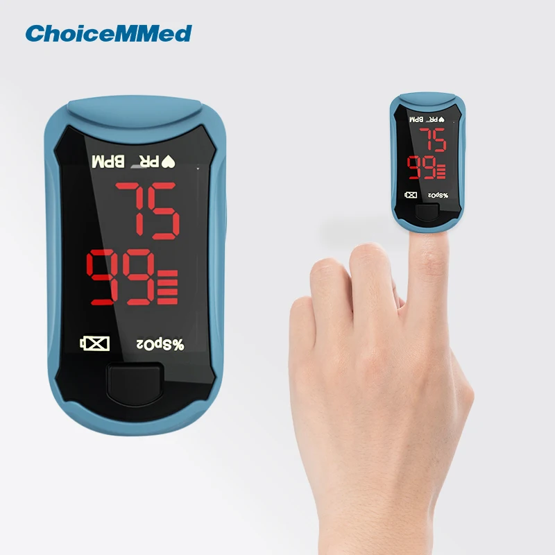 Медицинский Пальчиковый Пульсоксиметр ChoiceMMed SPO2 светодиодный двухцветный