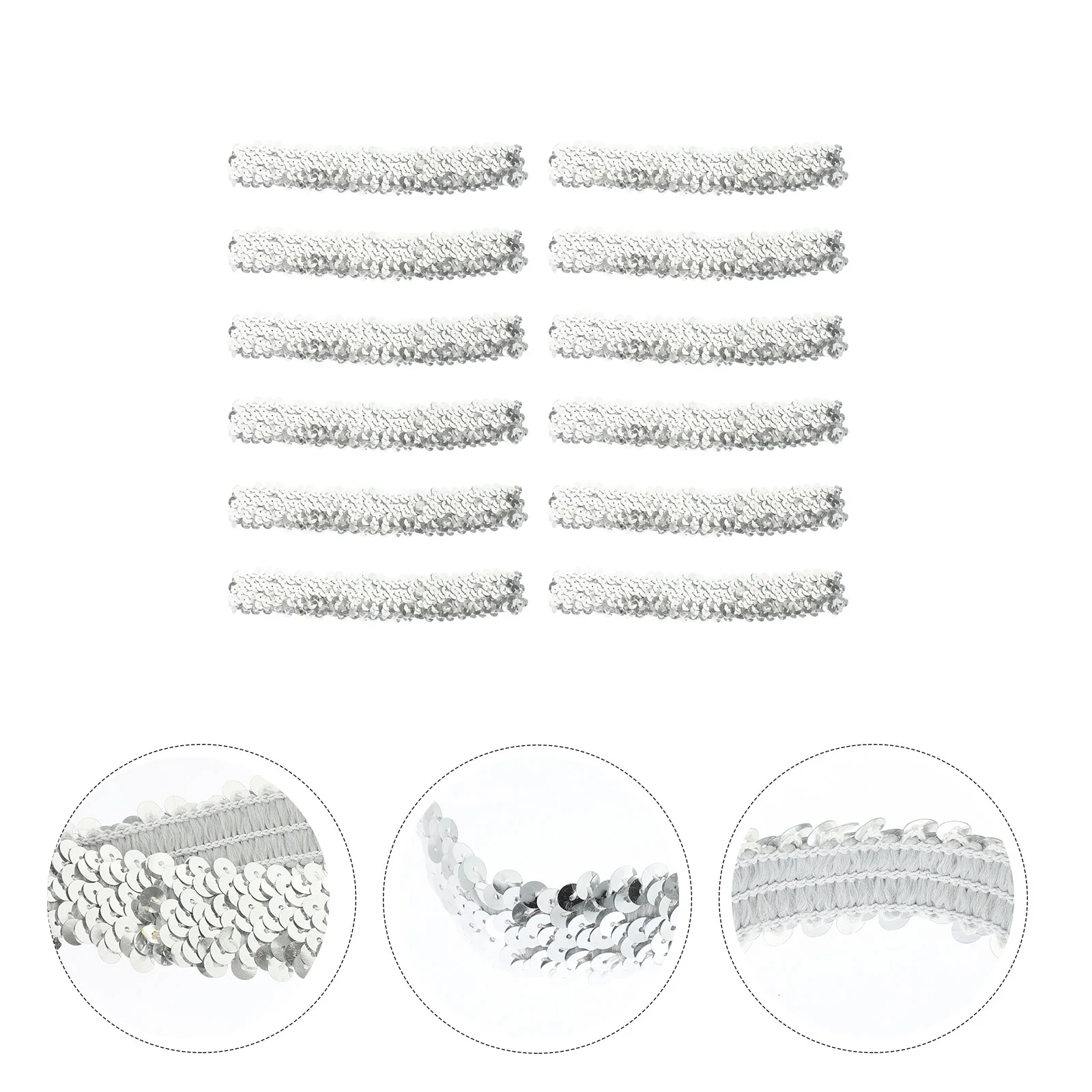 

12Pcs Elastic Sequin Headband Delicate Sequins Hedband Shinny Hairbands