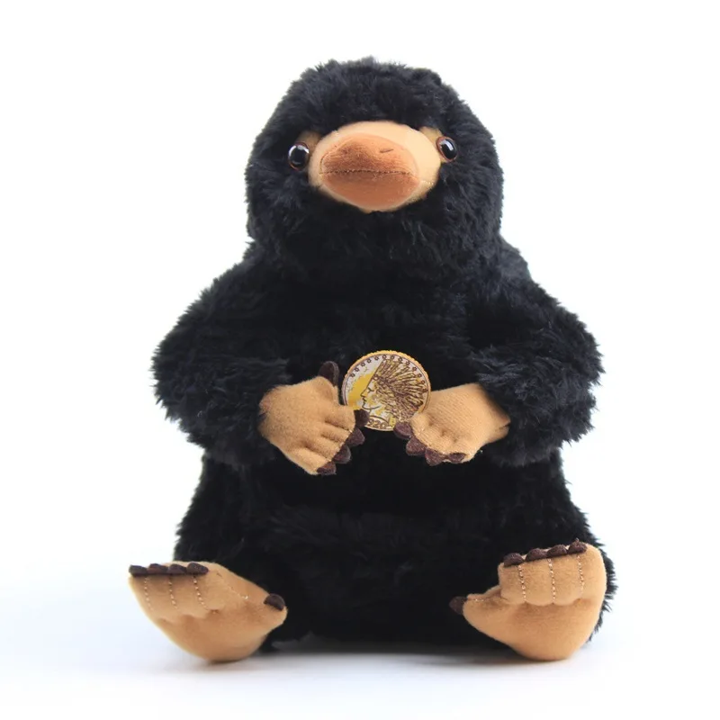 Плюшевая игрушка Niffler из "Фантастических тварей и где они обитают" размером 20 см, черного цвета с клювом-утконосом, мягкая и пушистая, подходит в качестве подарка для детей.