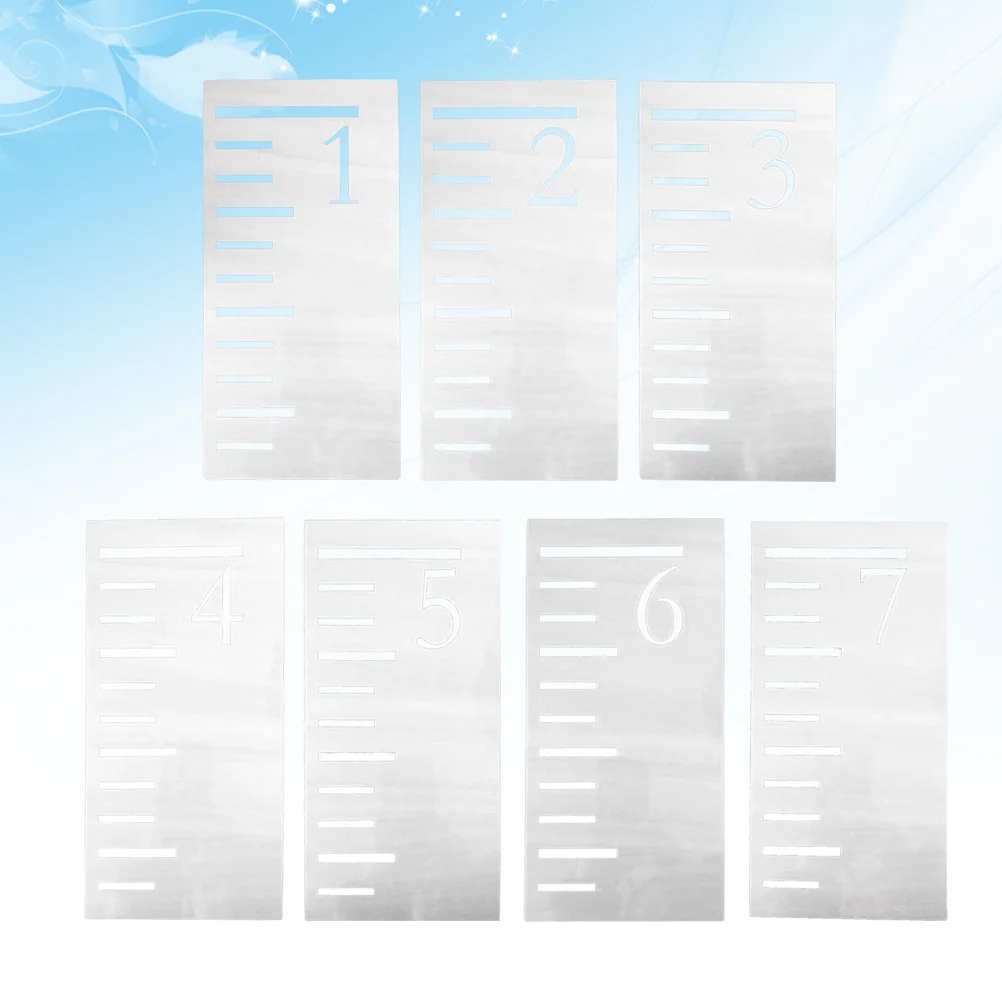 

7pcs 7 Feet Growth Chart Premium Kids Height Growth Chart Measuring Ruler Template Stencil