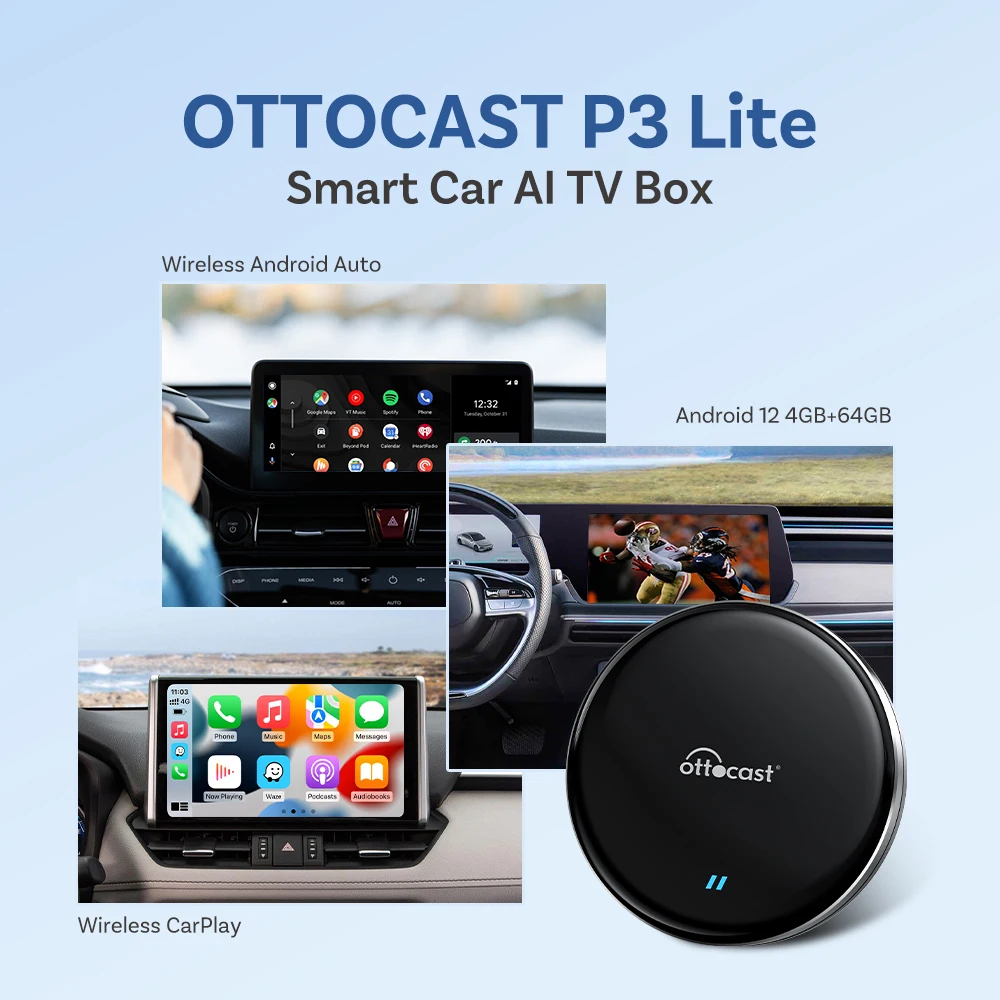 OTTOCAST P3 OTTOCAST P3 OttoAibox CarPlay AI Box Беспроводная