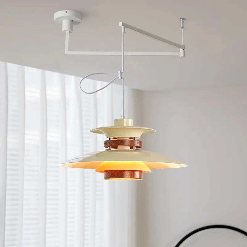 Люстра в скандинавском стиле с длинным выдвижным стержнем складные вращающиеся