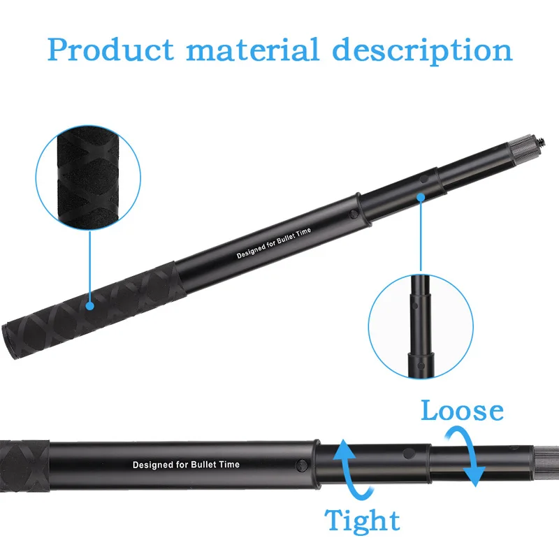 Metal Invisible Extended Selfie Stick For Insta360 X3 /DJI ACTION 3 /GOPRO 11 10 9 Motorcycle Motion Camera monopod Accessories images - 6
