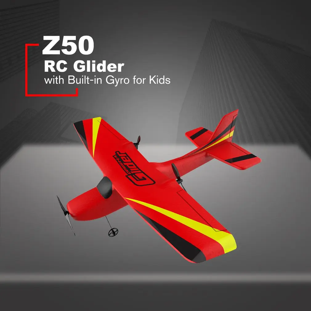 

Z50 2.4G 2CH 350mm Micro Wingspan Remote Control RC Glider Airplane Plane Fixed Wing EPP Drone with Built-in Gyro for Kid