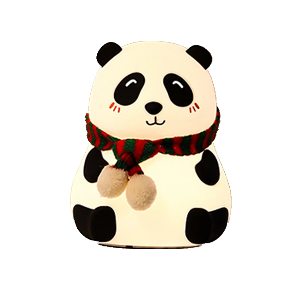 

Ночник силиконовый в виде панды с USB-зарядкой, портативный энергосберегающий цветной мягкий светильник для защиты глаз, сна, прикроватный с...