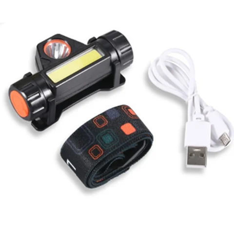 Налобный мини-фонарь, 20 шт., Cob + Xpe, мощсветильник аварийный фонарь, двойной источник света с магнитом, налобный фонарь 101