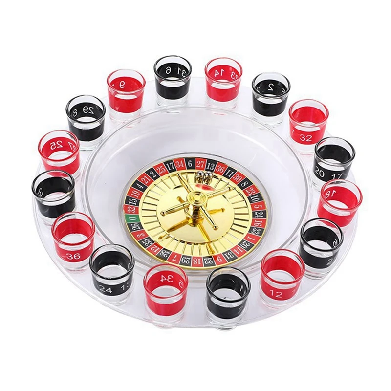 

1Set 16 Cups Of Lucky Wheel Entertainment Turntable Drinkware Game Turntable Bar Supplies Glass Casino Games