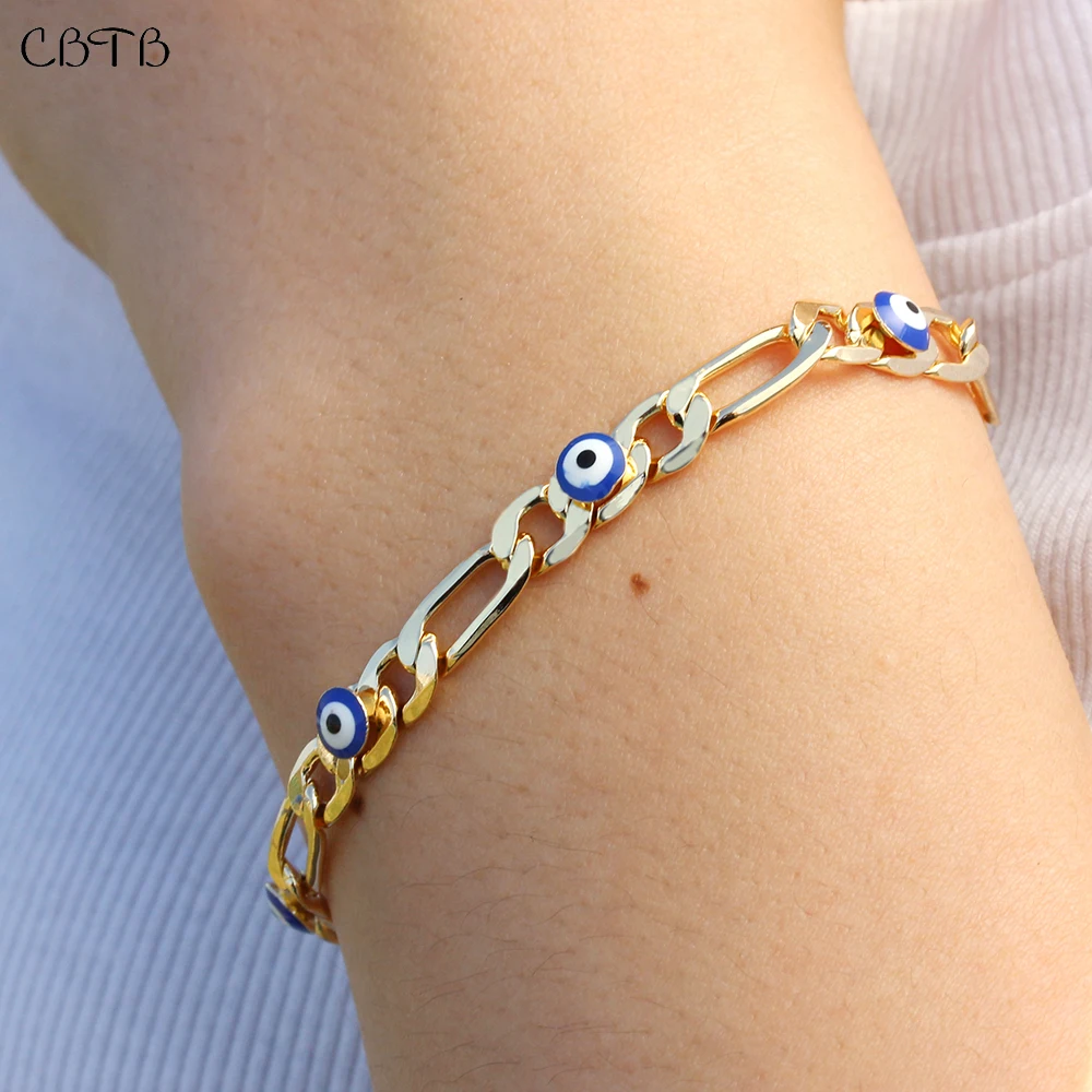 

Evil Eye Bracelet Jewelry Lucky Blue Simple High Quality Luxury Bracelets Women Fashion Arab Wedding Party Gift Wholesale Bulk