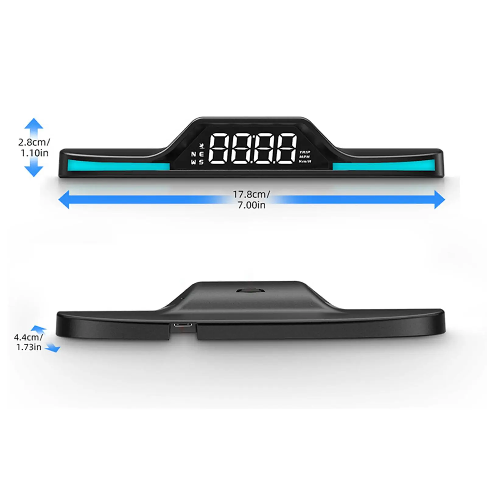 

HUD LED Display Clear at A Glance Car Head up Display Clock Watch over Speed Warning for All Car Suvs Cars Vehicles Trucks