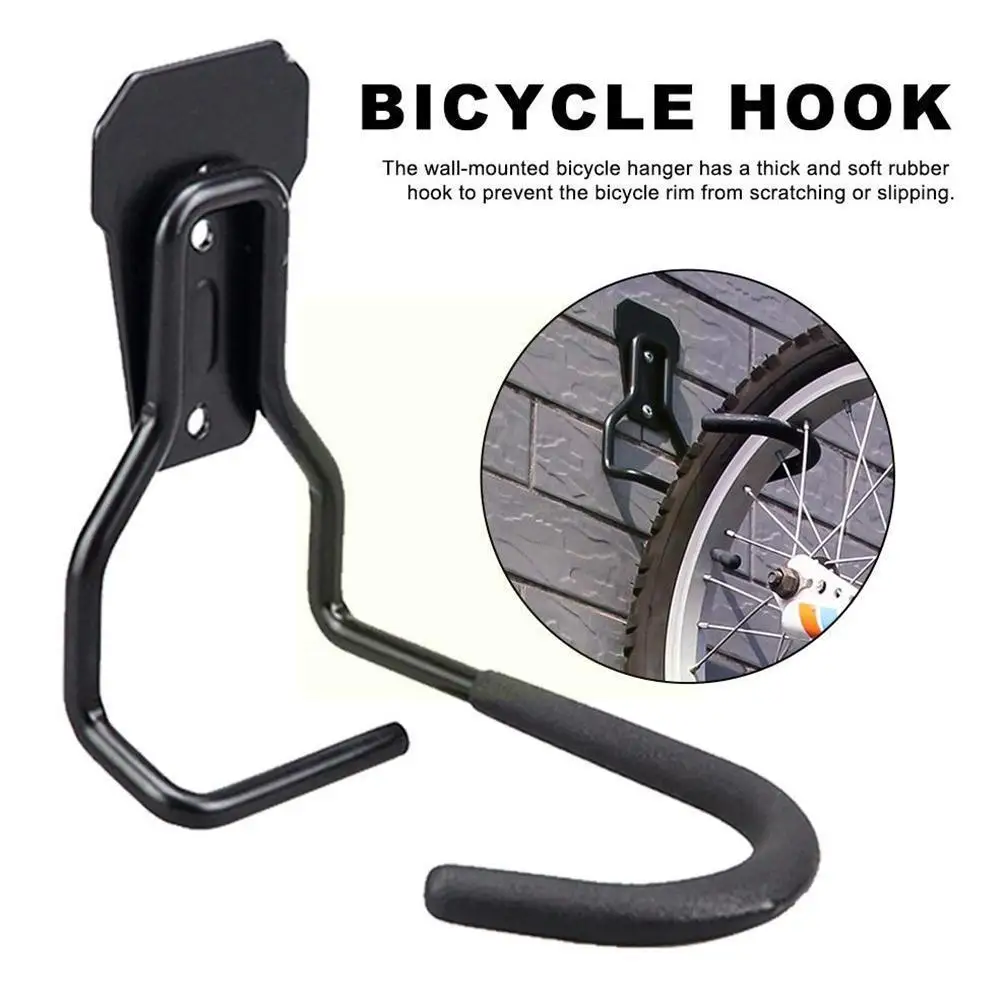 

Heavy Load Bike Hook Wall Mount Bicycle Stand Parking Holder Portable Bike Indoor Mountain Accessories Road Bicycle Support W7b8