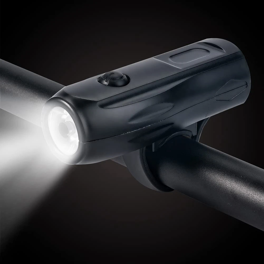 Комплект велосипедных фонарей черная фара водонепроницаемая простая в