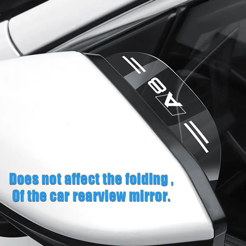 

2Pieces Flexible PVC For Audi A8 Logo Car Rearview Mirror Rain Eyebrow Protector Rain Cover Visor Shade Rain Shield Accessories