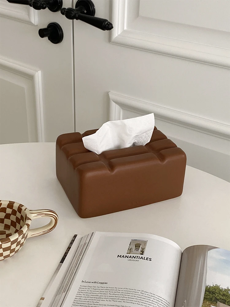 

Cute chocolate tissue box household paper box