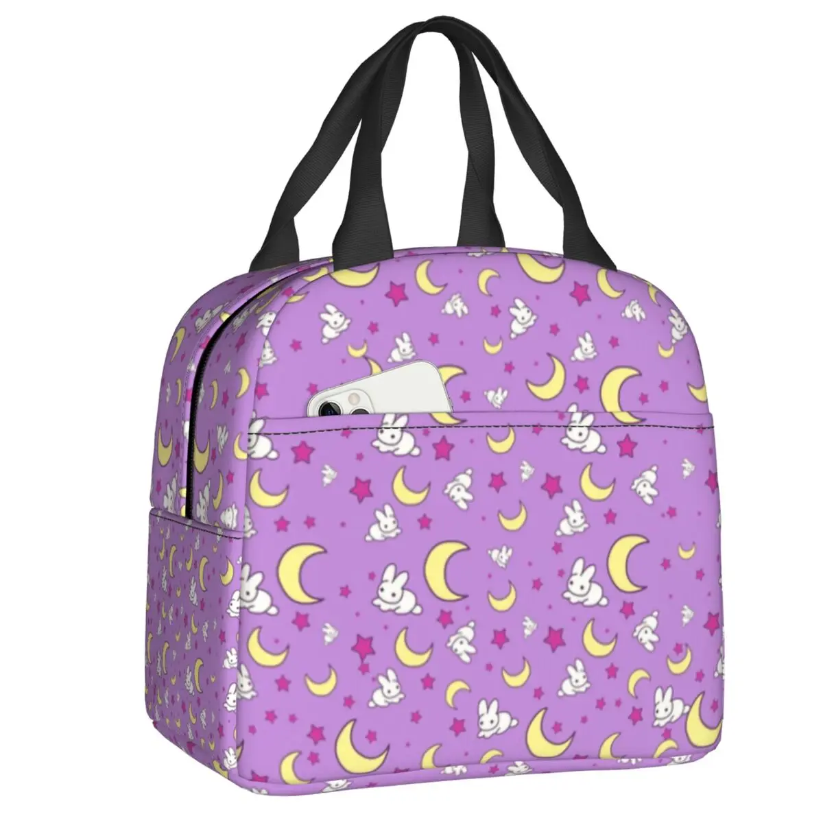 

Sailor Luna Moons Thermal Insulated Lunch Bags Women Anime Manga Resuable Lunch Tote for Kids School Children Storage Food Box
