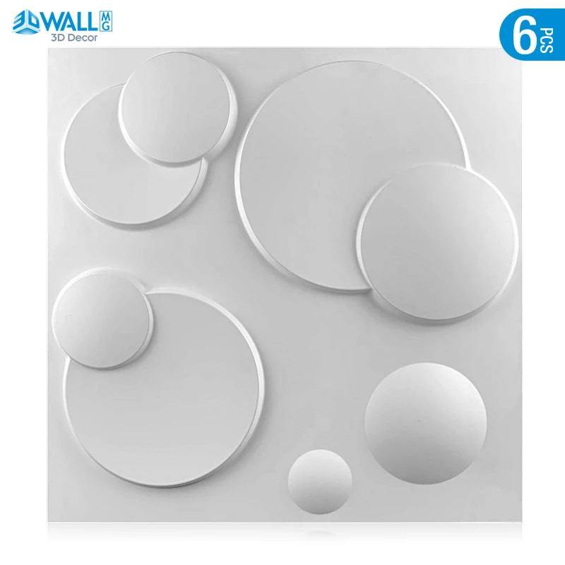 

6 PCS 30x30 cm 3D tile panel mold plaster wall 3D wall stickers living room wallpaper mural bathroom kitchen accessories outdoor