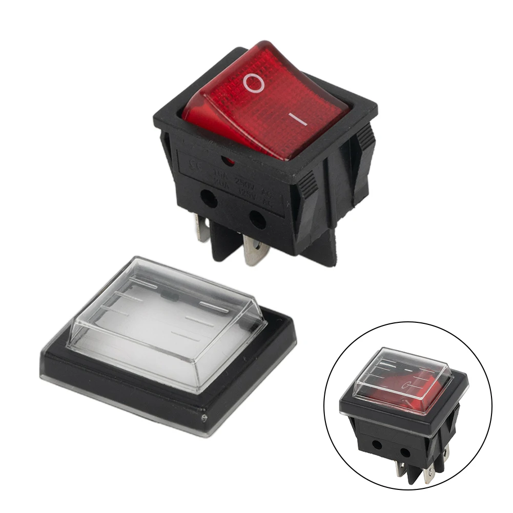 

Latching Rocker Switch Power Switch I/O 4 Pins With Light 16A 250VAC 20A 125VAC KCD4 Illuminated Rocker Switch