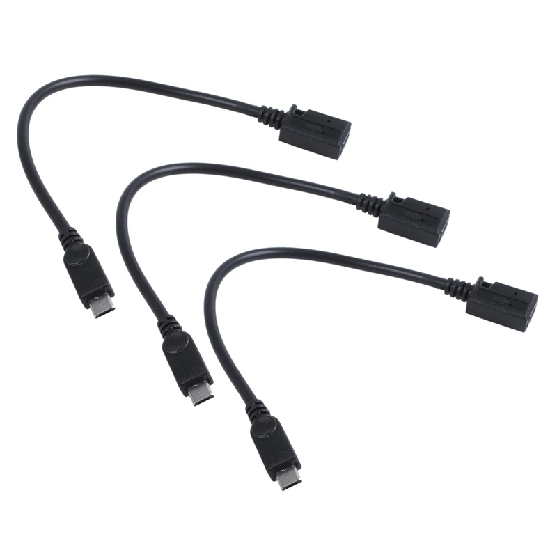 

3X Mini 5-контактный Женский адаптер, Черный Micro-USB 5-контактный штекер