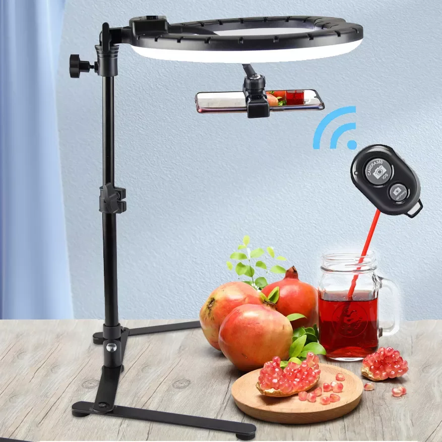 

26CM Photography Lighting Phone Ringlight Tripod Stand Photo Led Selfie Remote Fill Ring Light Lamp Video Youtube Live COOK