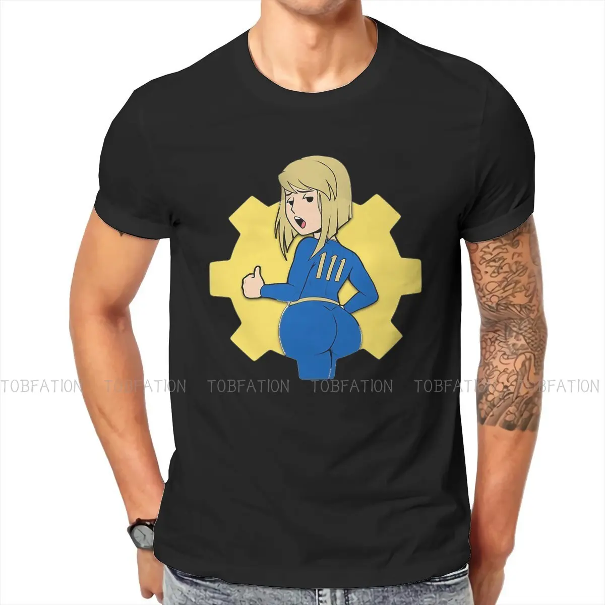 

Fallout Game Vault Girl Tshirt New Arrival Graphic Men Vintage Punk Summer Men's Tops Cotton Harajuku T Shirt