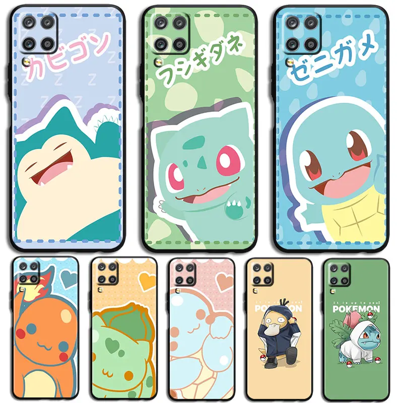 

Pokemon Pikachu Cute Cartoon Phone Case For Samsung A32 A52 A52S A72 A02 A22 A03 A02S A03S A13 A53 A73 A23 A13 Lite Black luxury