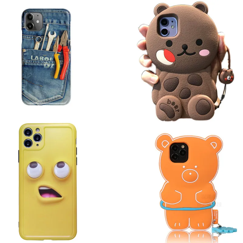 

Custom 3d cartoon silicone mobile phone case for iphone 13 12 11 8 7 6