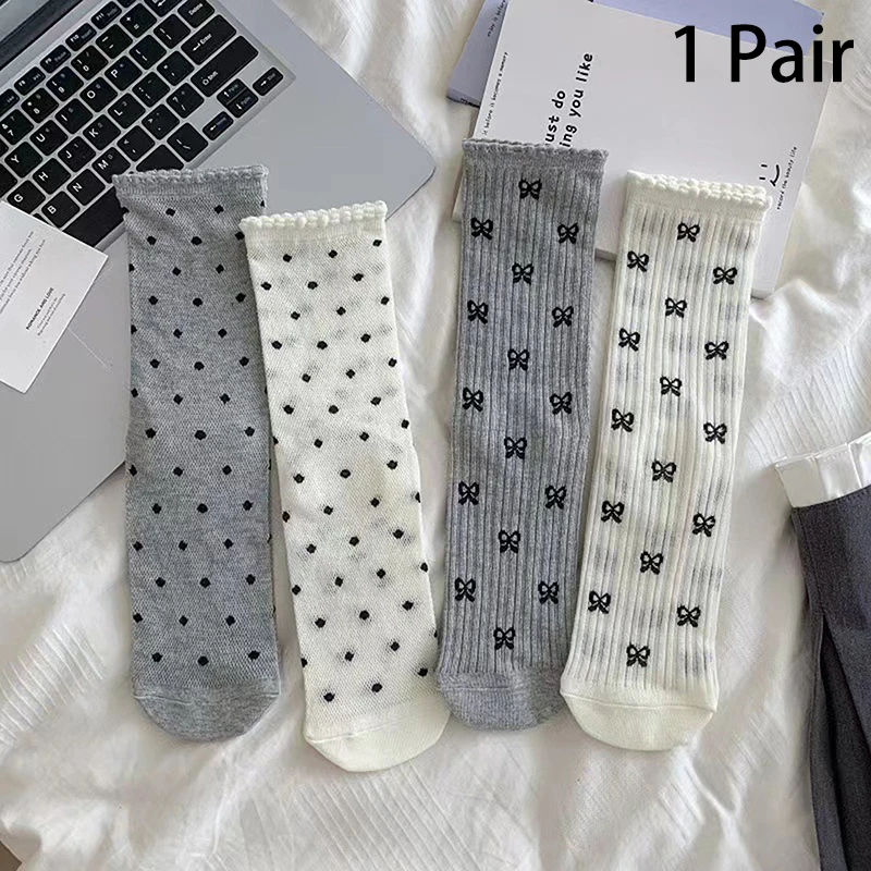 Дышащие Длинные Чулки Комплект Хлопковых Вязаных Эстетических Женских Носков До