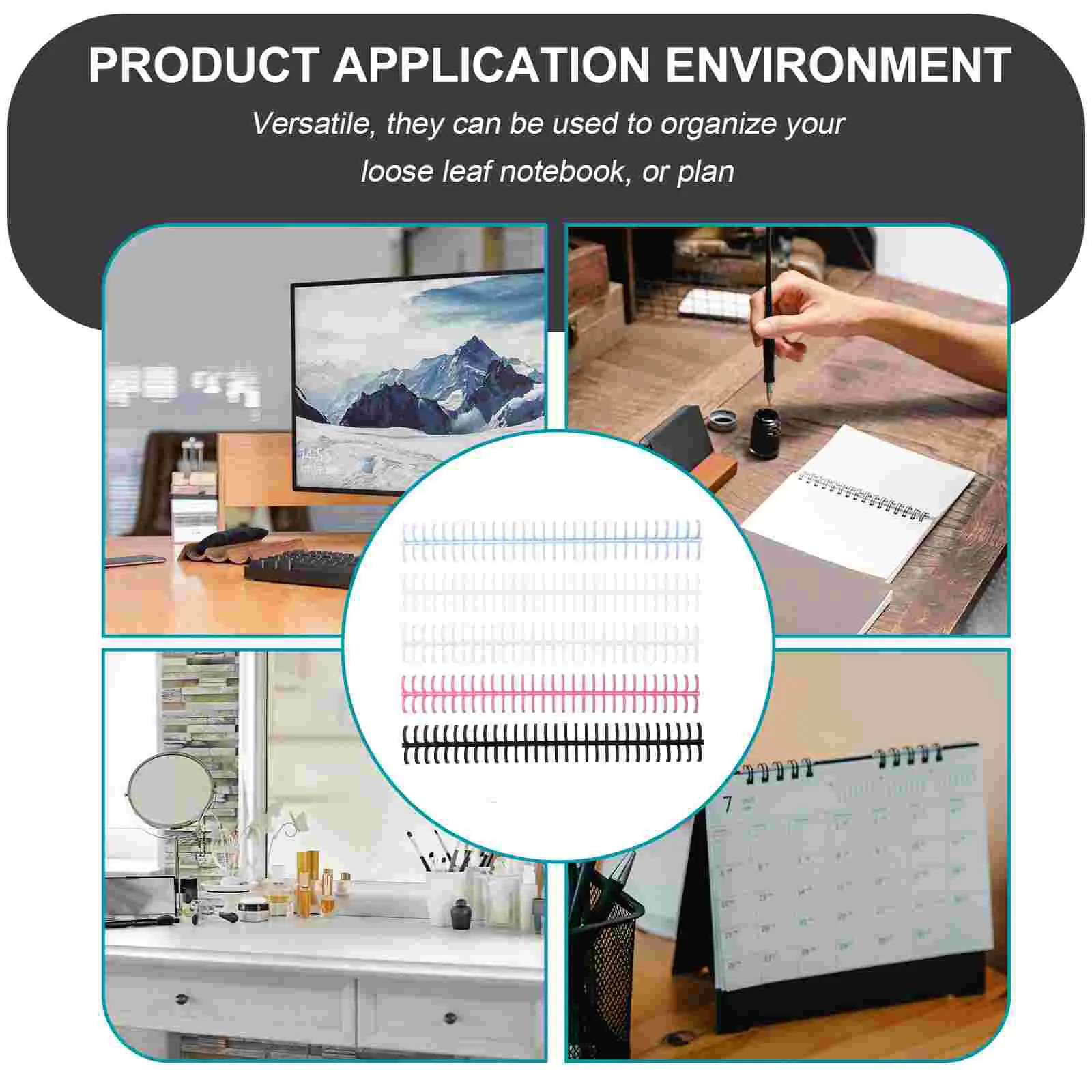 Связывающие спиральные спирали для блокнота расческа ноутбука листьев