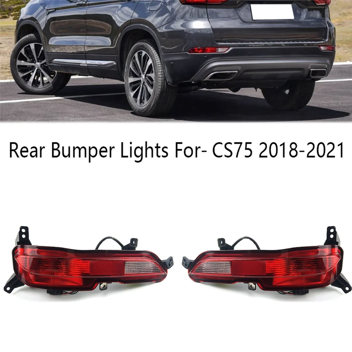 

Right Rear Bumper Lights Rear Reflector Stop Light Rear Fog Light Brake Lamp For-Changan CS75 2018-2021