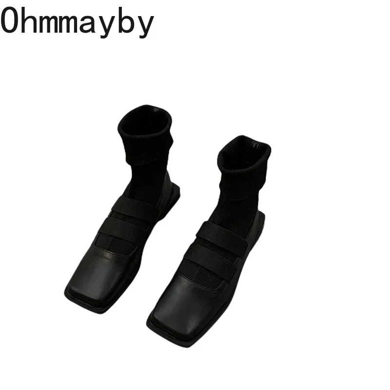 Женские ботинки челси модные удобные дамские без шнуровки на плоской подошве