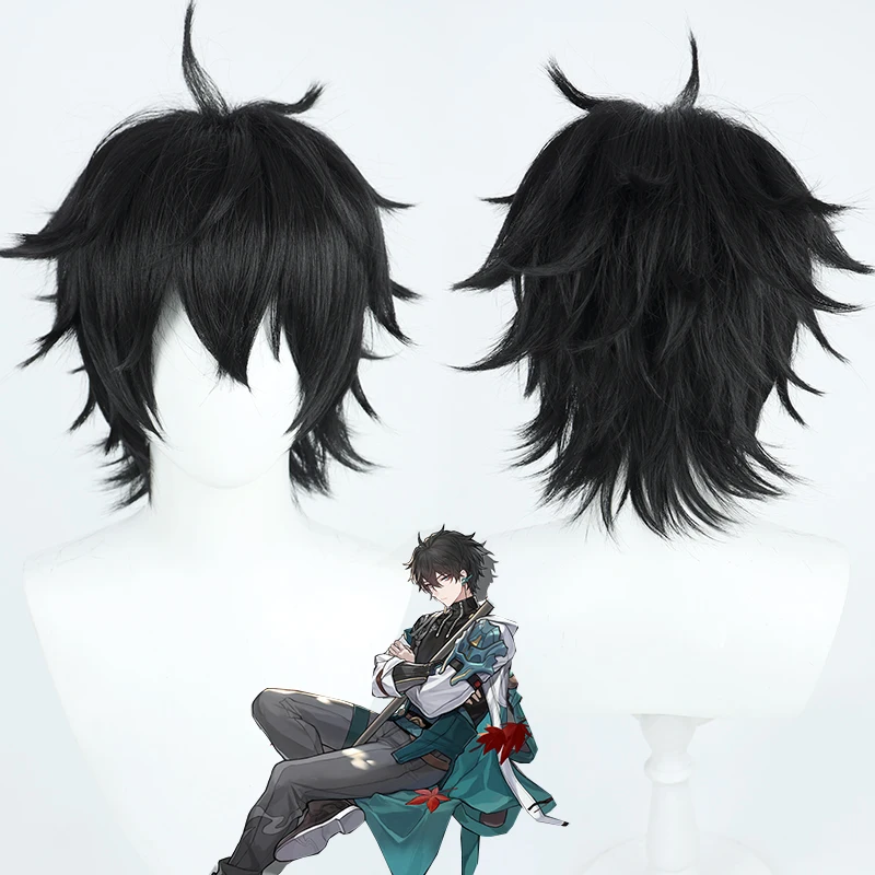 

Honkai Star Rail Dan Heng Cosplay Wig 30cm Short Wig Black Wig Cosplay Anime Cosplay Wigs Heat Resistant Synthetic Wigs