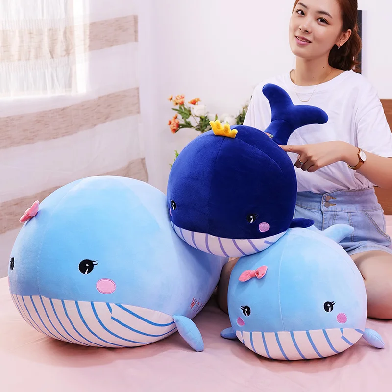 

New 65cm-120cm Style toy Very Soft Whale Plush High-quality fish pillow Cushion Kids Toys for Children Birthday Gifts