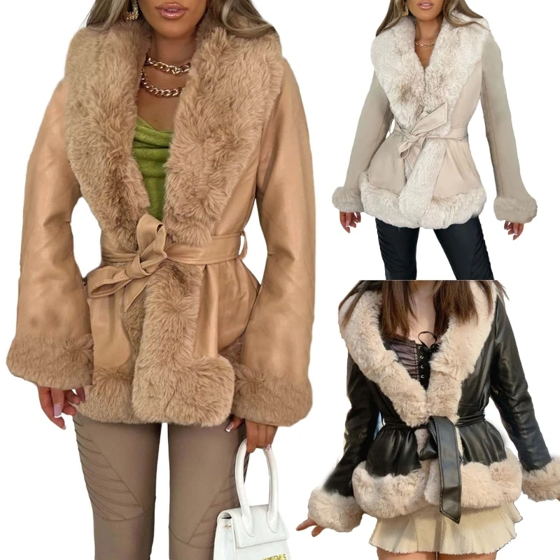 

Женское модное зимнее пальто с воротником из искусственного меха, утепленные повседневные уличные куртки с v-образным вырезом и