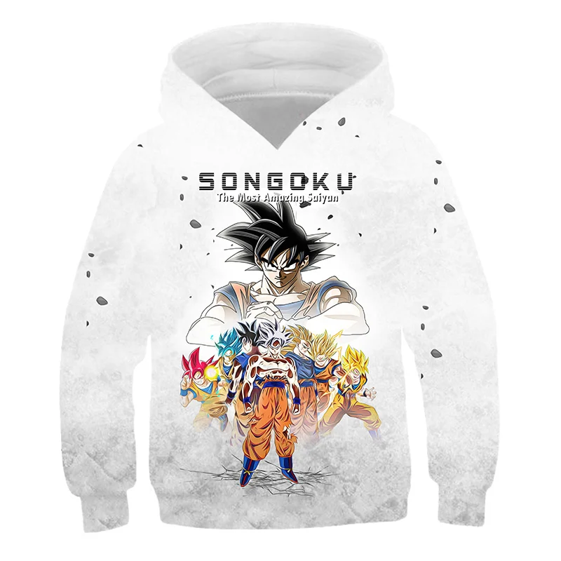 Anime Dragon-Ball Z Sweatshirt 4-14 Years Kids Hoodies Anime Clothes Goku Hoodie Boys Girls Sweatshirt Child Tracksuit Clothing