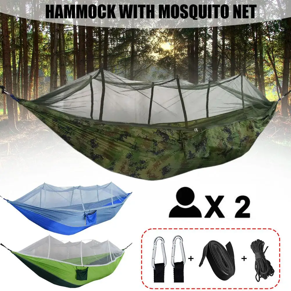 

Portable Outdoor Camping Single Hammock With Mosquito Anti-mosquito Hammock Breathable Net A4f5