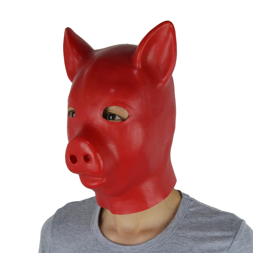 Рекламная полноразмерная латексная маска на голову резиновый молоток для