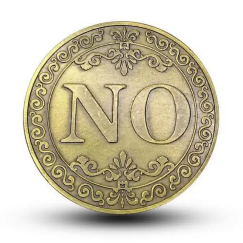 

Coin YES Or NO Make Decision Commemorative Badge Double Sided Embossed Plating Collection Collect Coins Charm Craft Gift