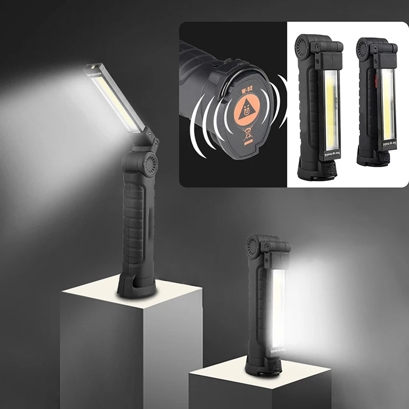 

COB LED Work Light USB Rechargeable Tactical Flashlight Waterproof Magnetic Lanterna Hanging Lamp Torch for Outdoor Camping