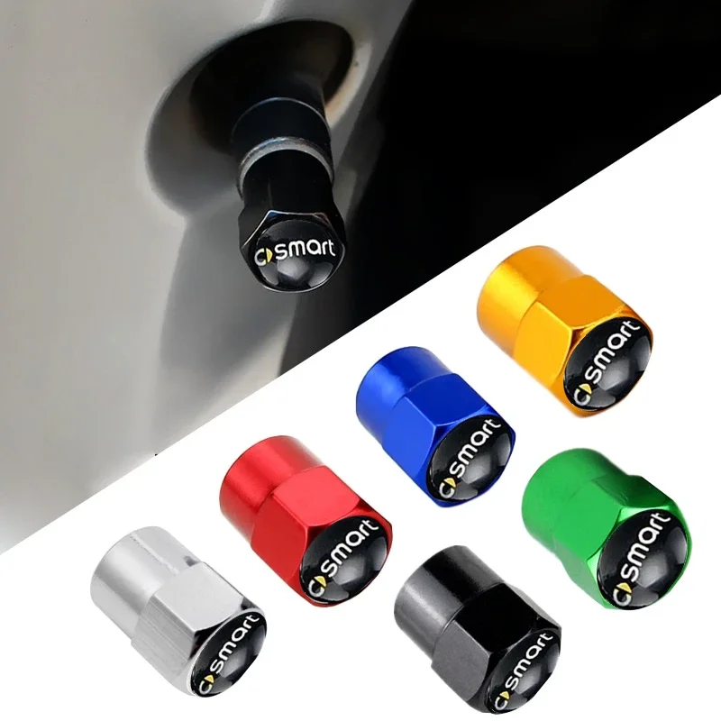 Автомобильный Стайлинг колпачки для клапанов колес крышки Mercedes Benz Smart Logo Fortwo Forfour