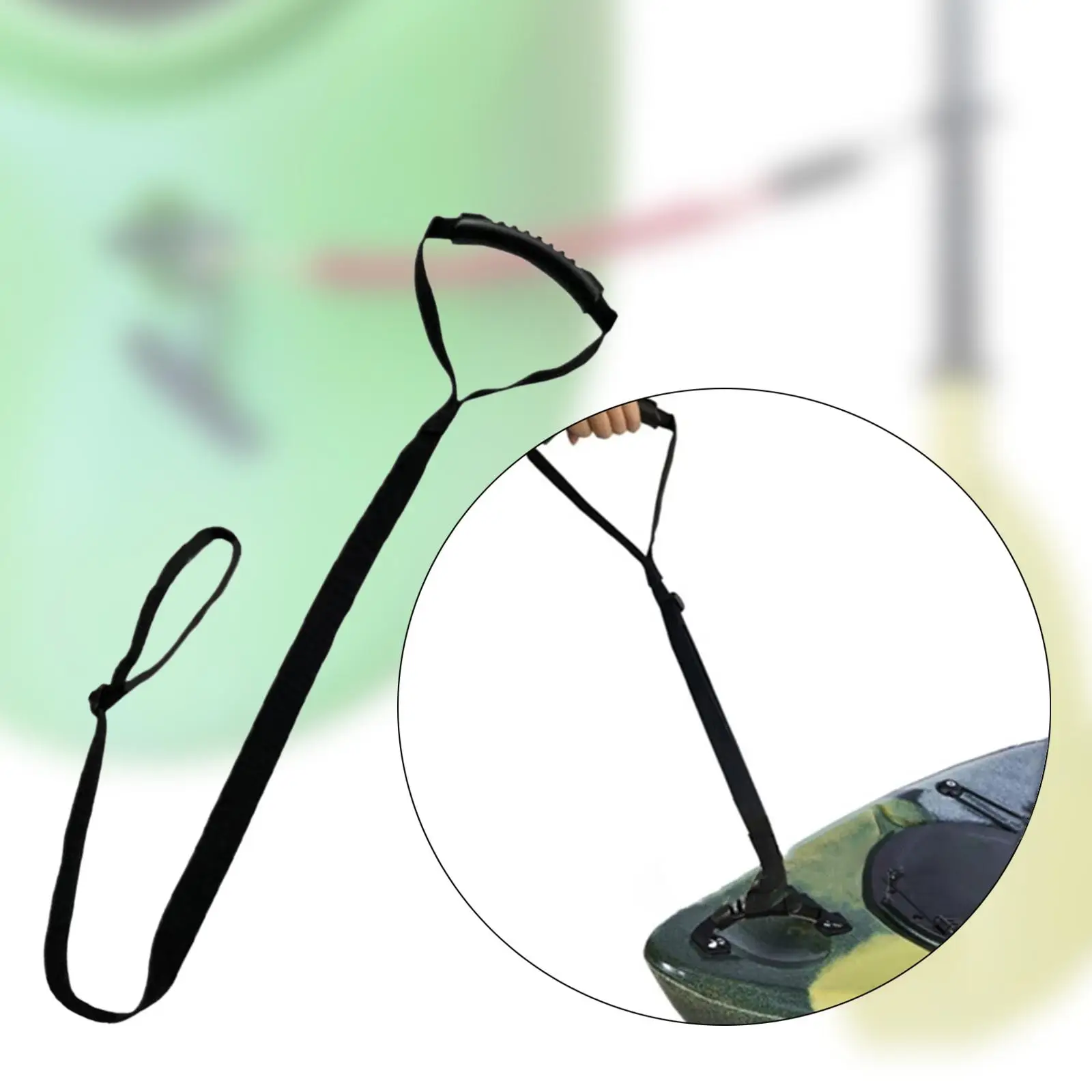 Kayak Stand up Assist Strap Canoe Drag Adjustable 33-55 Inches Strong Handle Dragging Accessories Pull