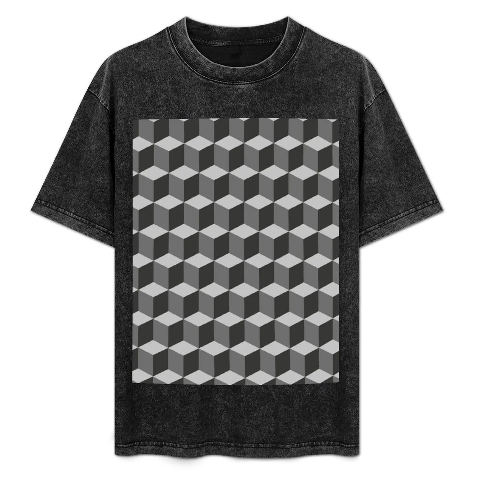 Футболка MC Escher кубики Эстетическая одежда забавные футболки с мемми Мужская