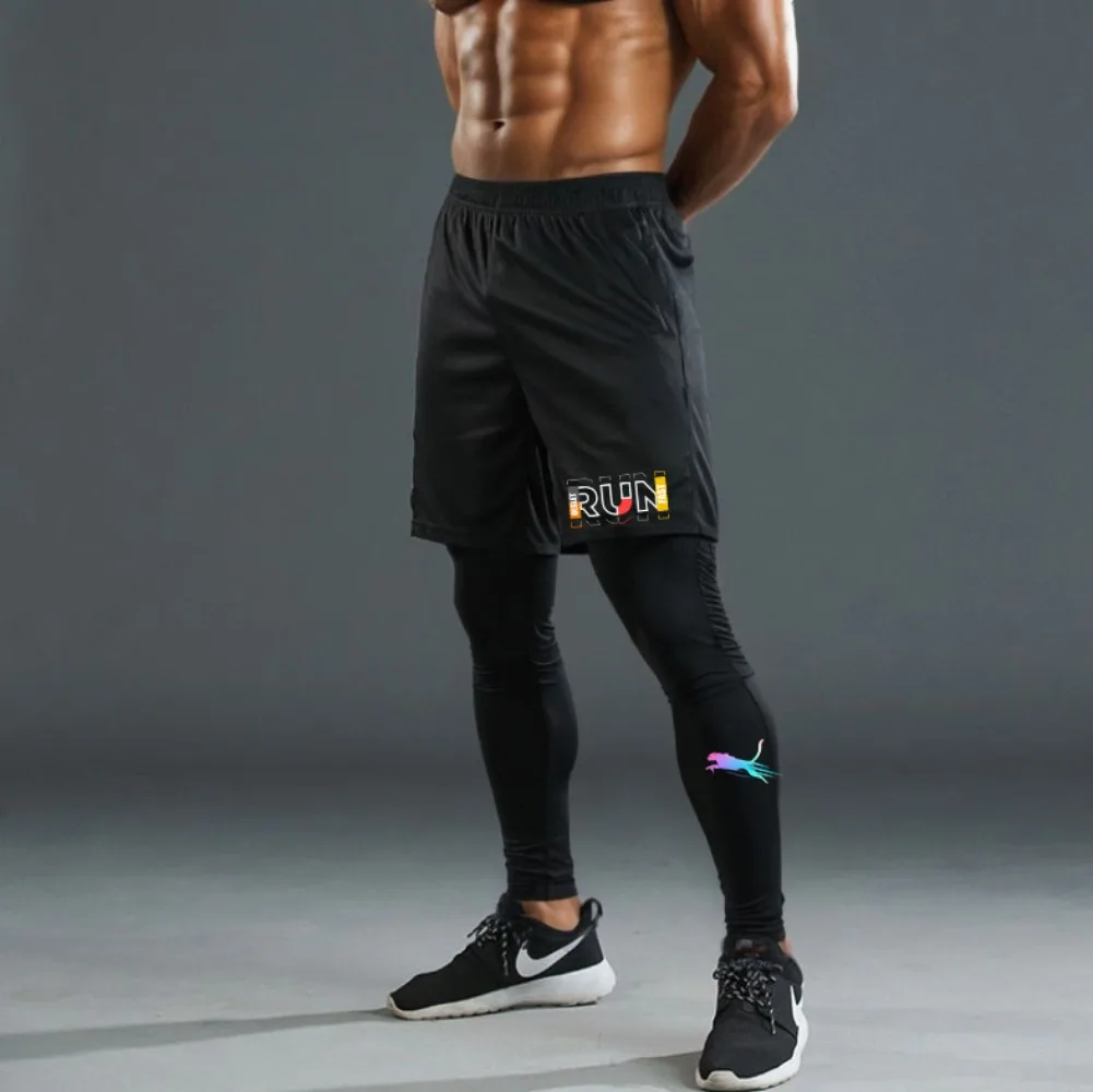 Jogger Men Running Conpression Pants Quick Dry Gym Training Leggings Basketball Athletic