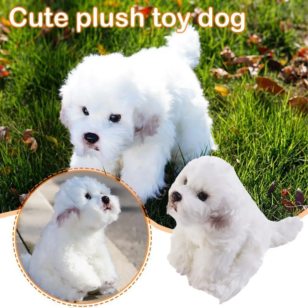 

Simulation Maltese Dog Plush Toy High Quality Stuffed Animal Realistic Schnauzer Bichon Frise Toy For Luxury Home Decor Pet C1a0