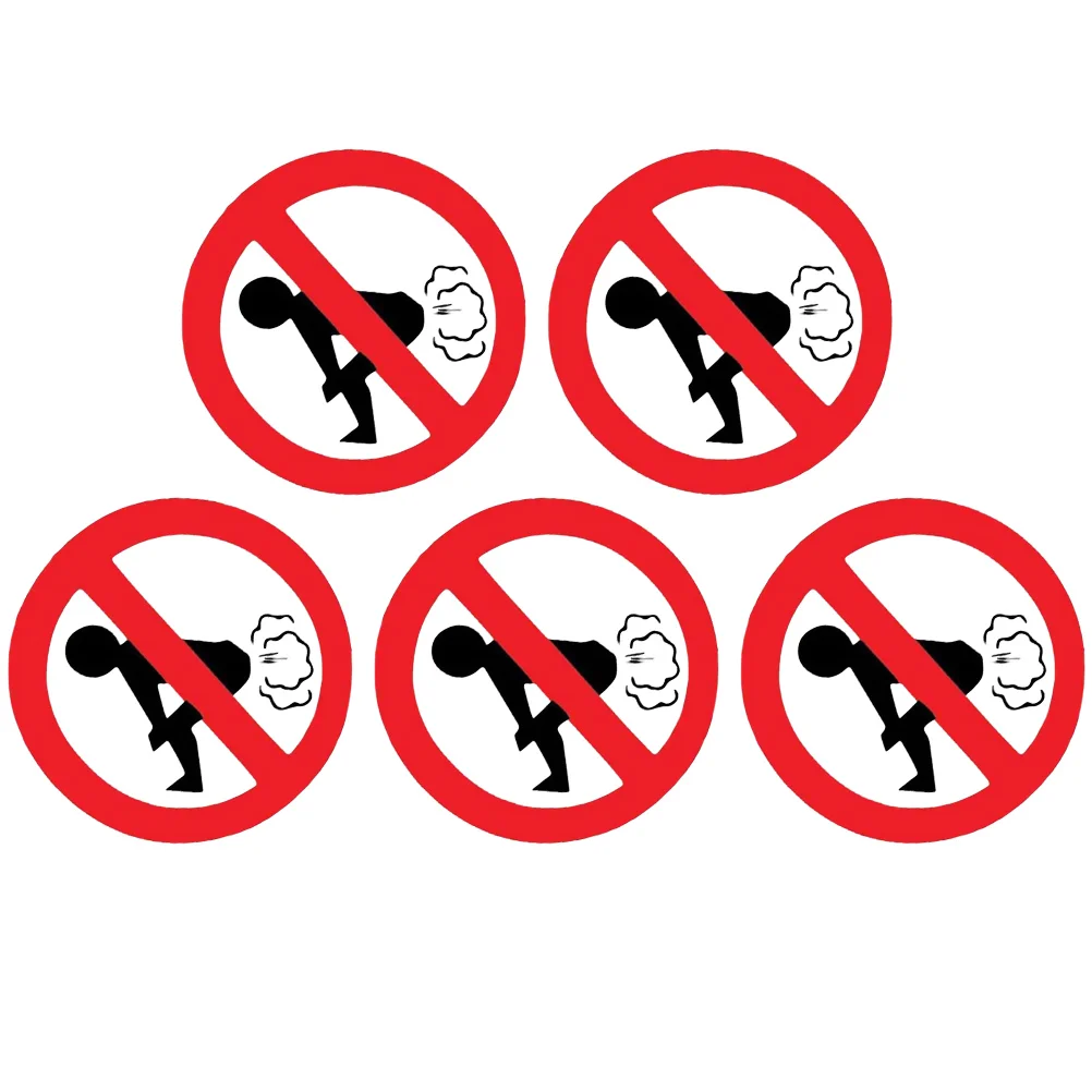 

5 Pcs No Farting Sticker Car Sign Stickers Gift Automobile Decals The Pet Warning