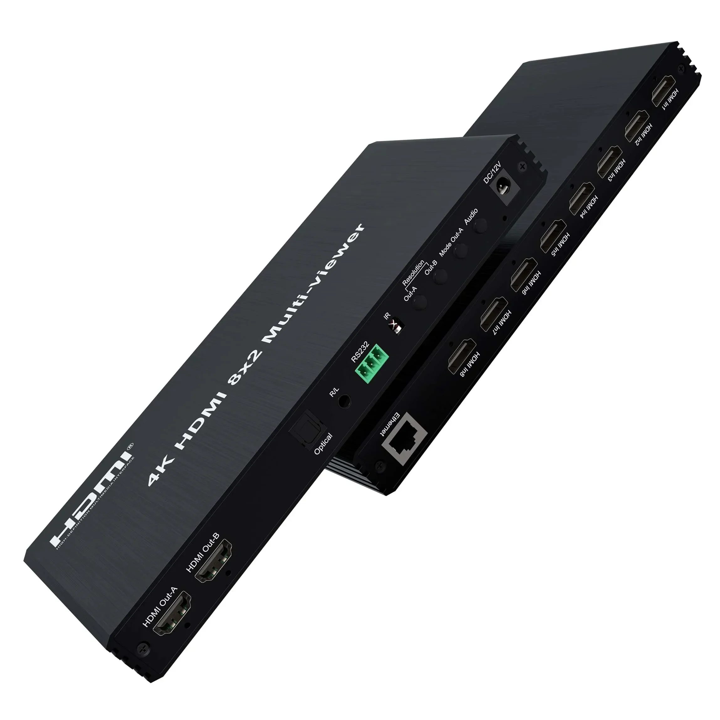 Фото Мультипросмотр HDMI с четырехэкраном, 4K, 60 Гц, 8x2, бесшовный переключатель HDMI, 8 входов, 2 выхода, 8-канальный мультиплексор видео, мультиверы №4